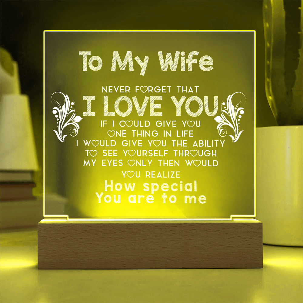 To My Wife | Square Acrylic Plaque